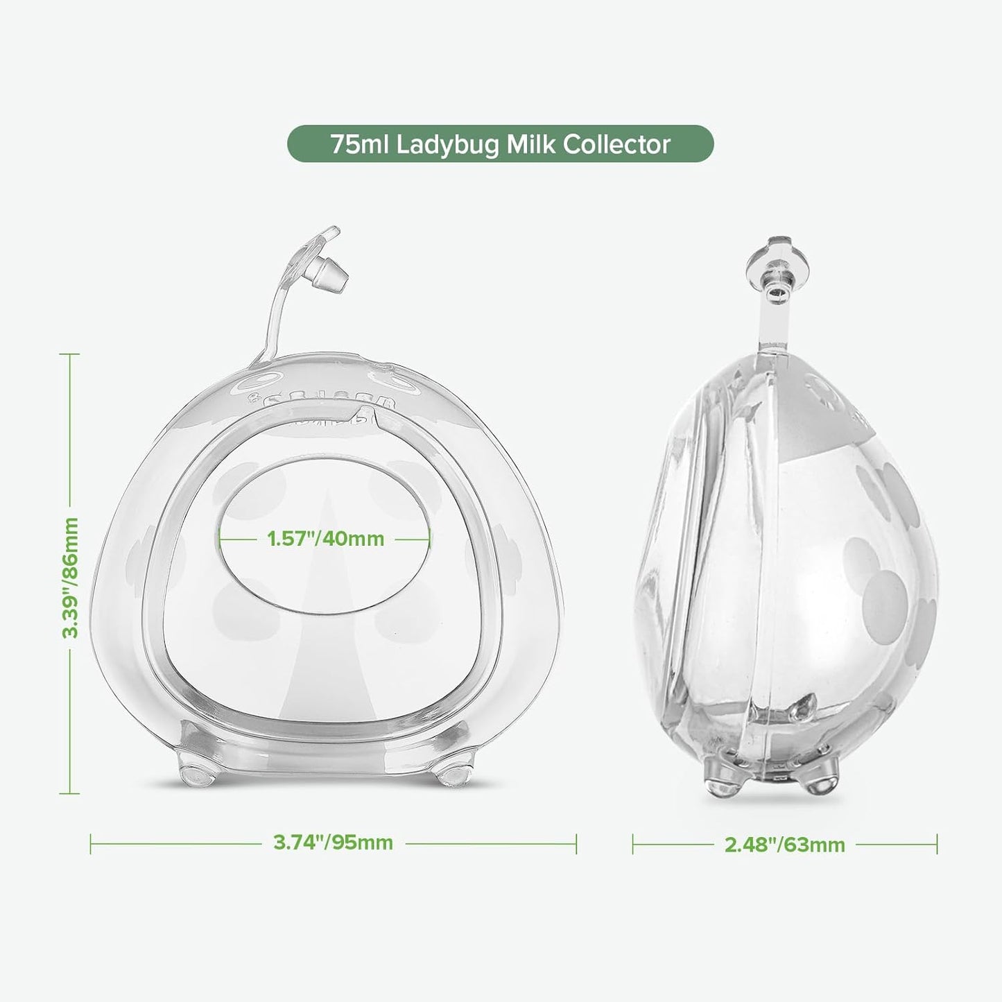 Breast Shells Nursing Cup Silicone Breast Milk Collector Milk Savers for Breastfeeding Nipple Shells Protect Sore Nipples Extra-Soft and Reusable - 2.5Oz, 1 Pc