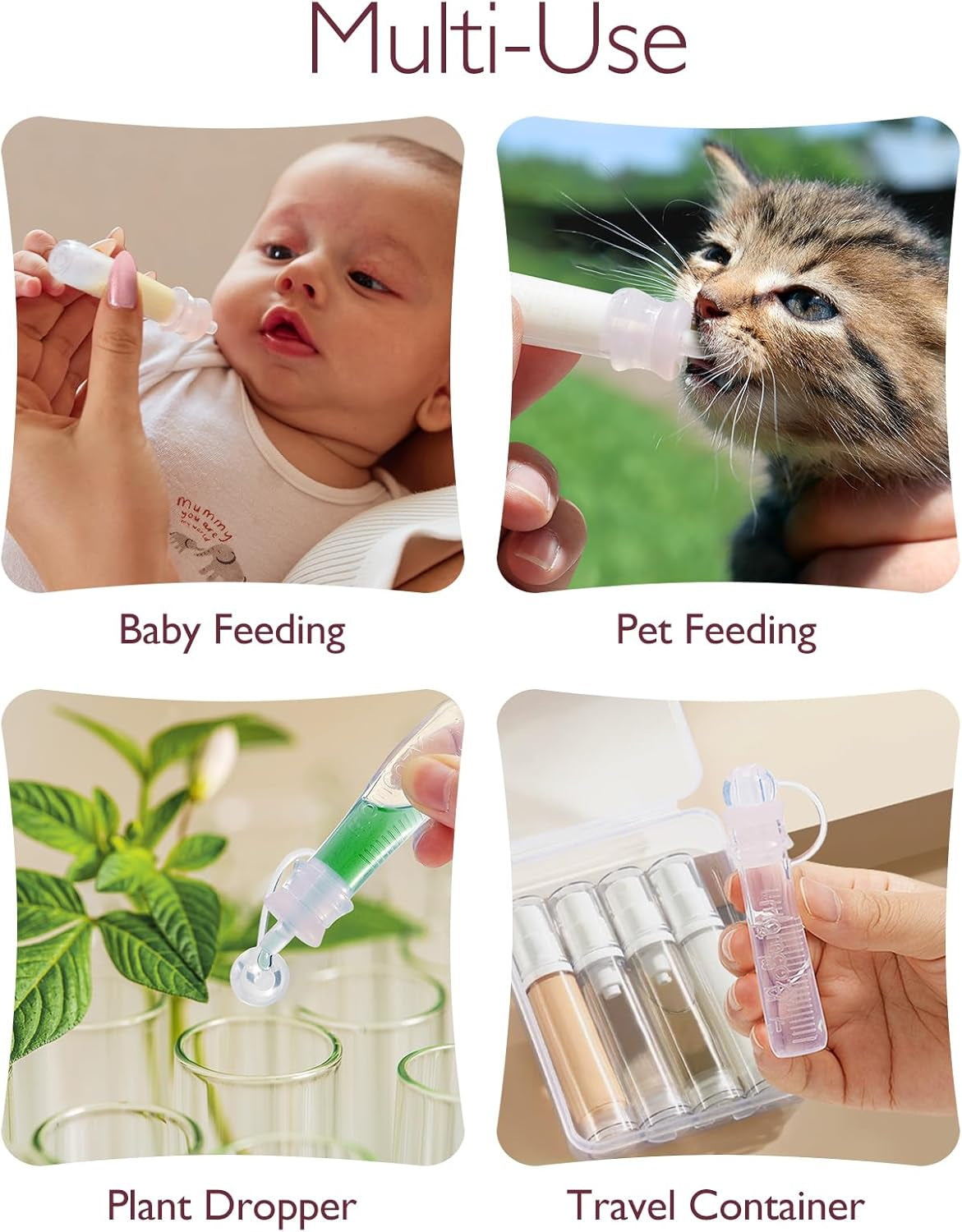 Colostrum Collector Reusable Breast Milk Collector with Storage Case and Cotton Wipe, Portable Colostrum Container BPA Free, Multi-Use Collector 5Ml-6Pcs