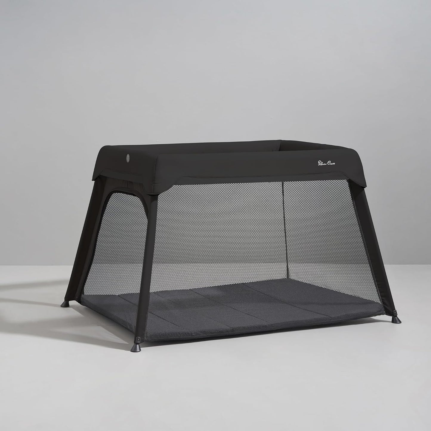 Slumber 3-In-1 Travel Crib - Multi-Use, Converts from Bassinet to Crib to Playard - Portable, Lightweight, Easy to Pack with Comfortable Mattress, for Infants to Toddlers, Black