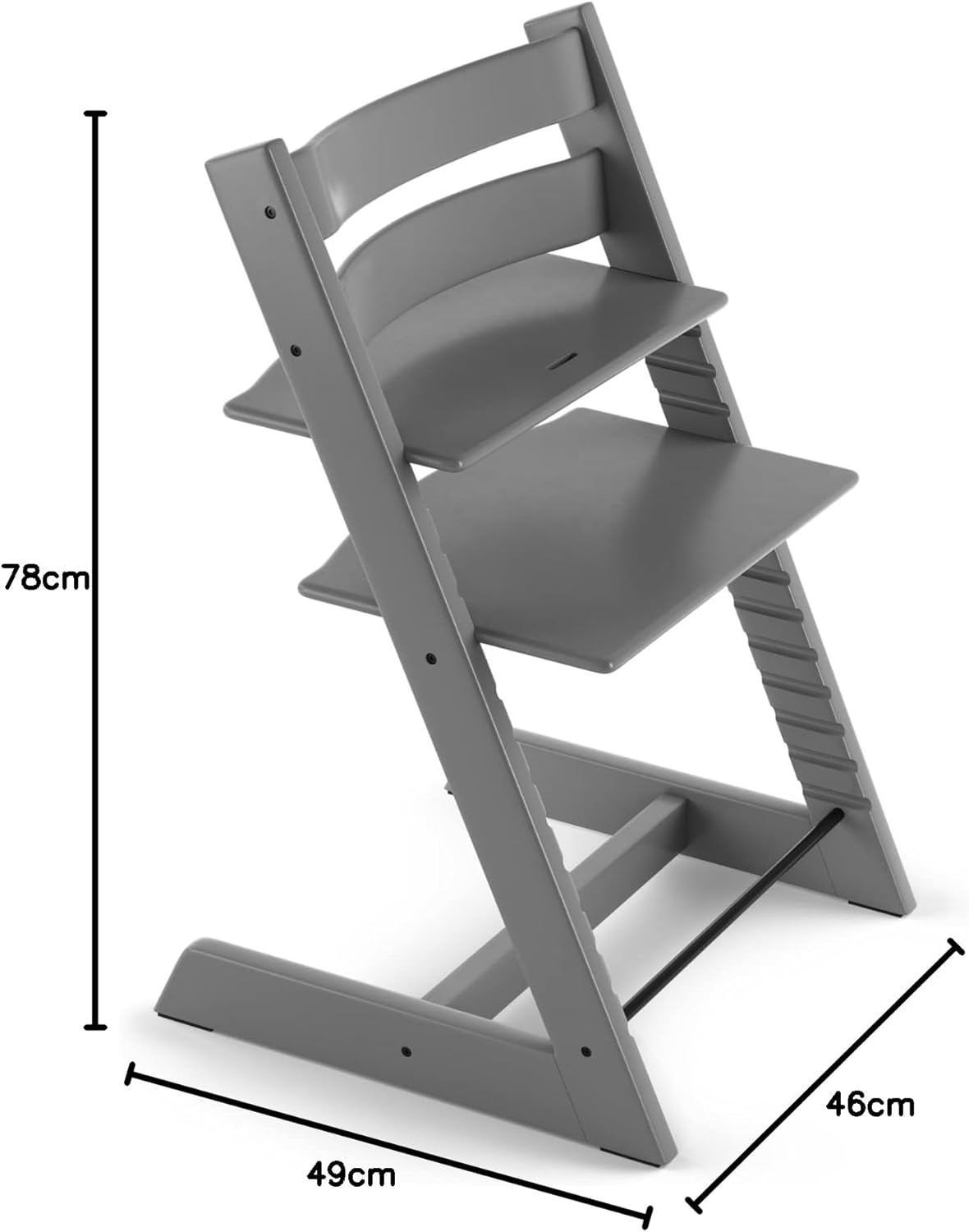 Tripp Trapp Chair from , Storm Grey - Adjustable, Convertible Chair for Toddlers, Children & Adults - Convenient, Comfortable & Ergonomic - Classic Design