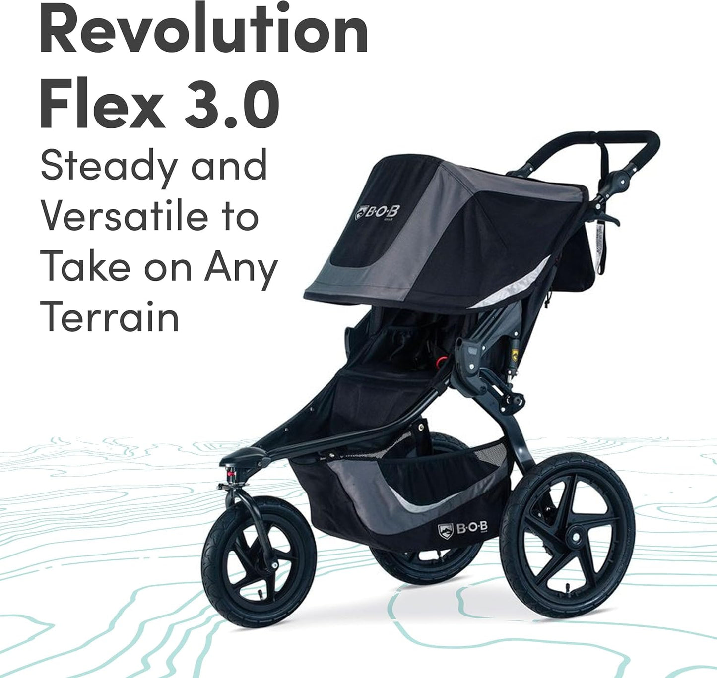 Revolution Flex 3.0 Jogging Stroller, Graphite Black