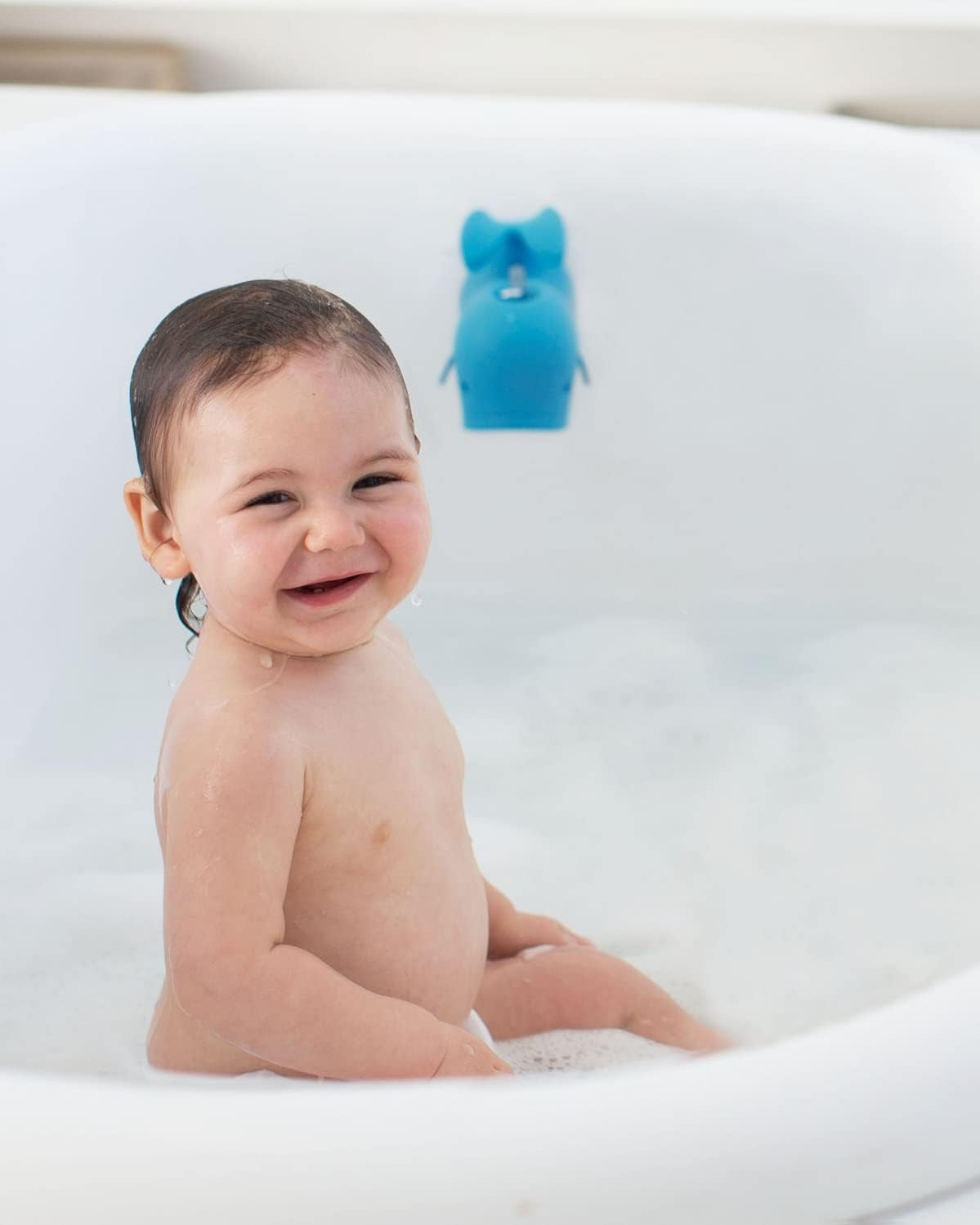 Baby Bath Spout Cover, Universal Fit, Moby, Blue