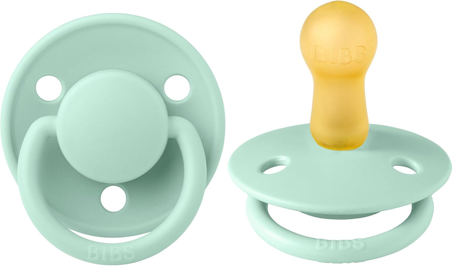 Pacifiers - De Lux Collection | Bpa-Free Baby Pacifier | Made in Denmark | Set of 2 Nordic Mint Color Premium Soothers | Size 6-18 Months