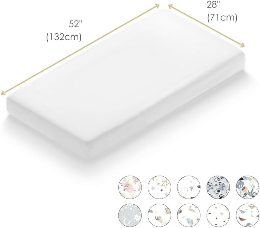 Baby 100% Breathable Cotton Percale Baby Crib Sheet, Fully Elasticized - Made in Canada 28" X 52" Multi Watercolour Flowers