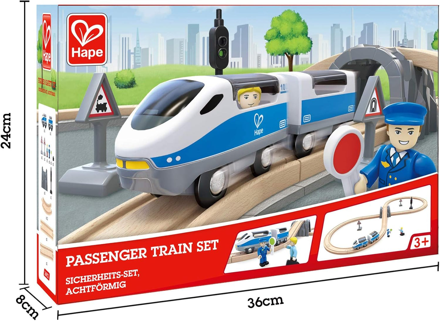 E3729 Figure 8 Safety Train Railway Set, 14.76" L X 3.15" W X 9.45" H, Multicolor