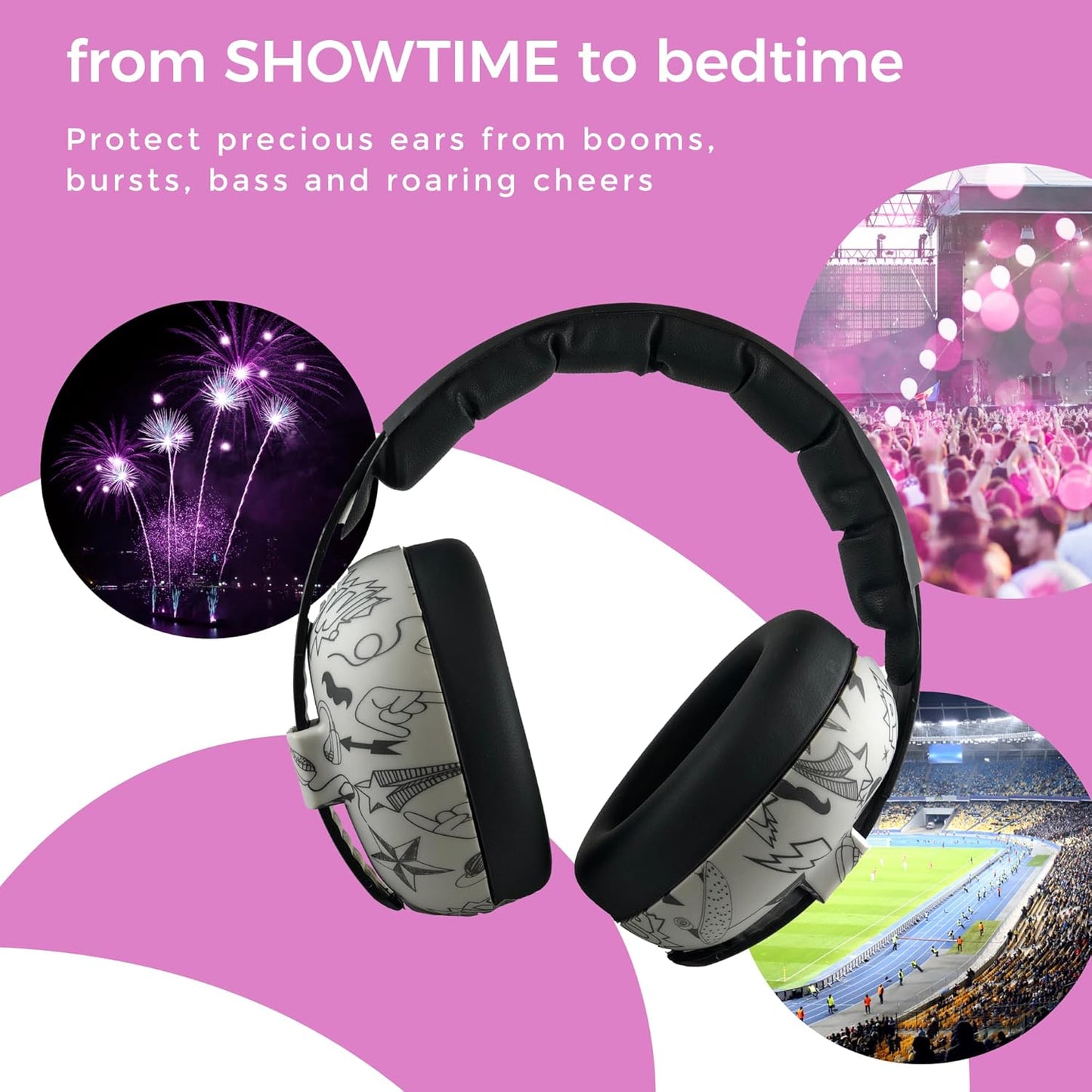 Baby Earmuffs 0+, Graffiti, Ba-Bzem039