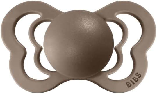 Pacifiers - Couture Collection | Bpa-Free Baby Pacifier | Made in Denmark | Set of 2 Vanilla/Dark Oak Color Premium Soothers | Size 0-6 Months
