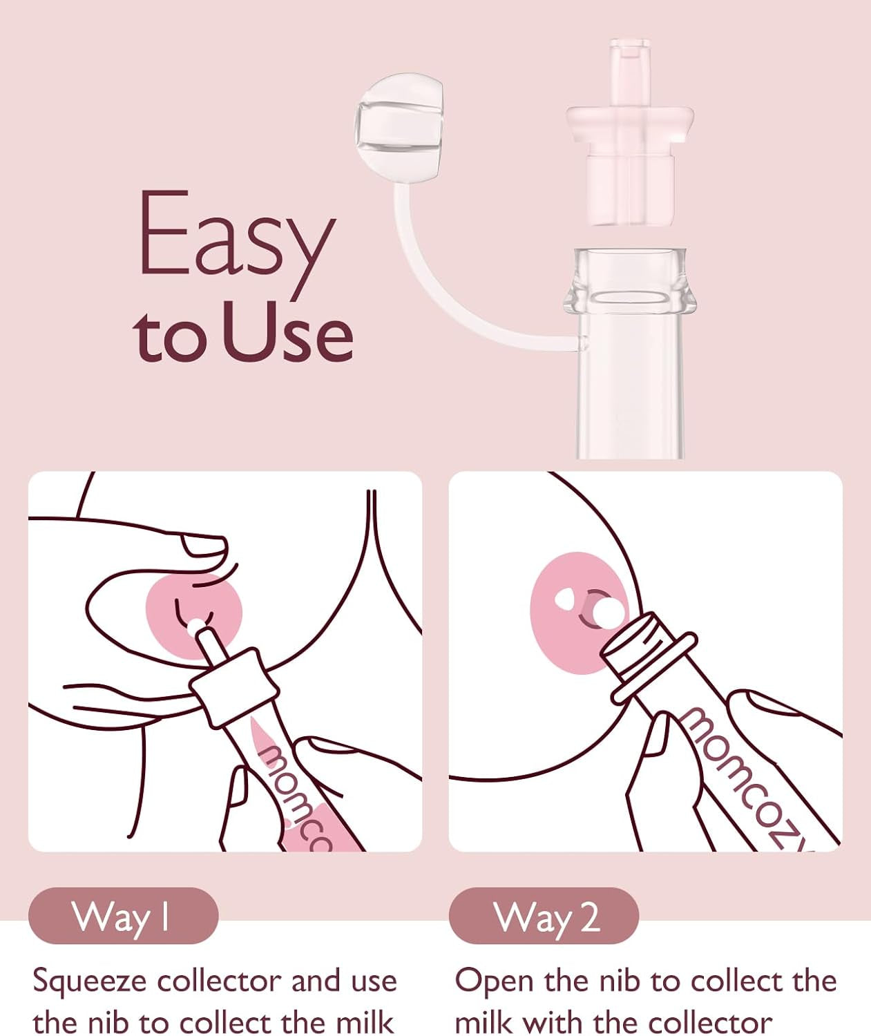 Colostrum Collector Reusable Breast Milk Collector with Storage Case and Cotton Wipe, Portable Colostrum Container BPA Free, Multi-Use Collector 5Ml-6Pcs