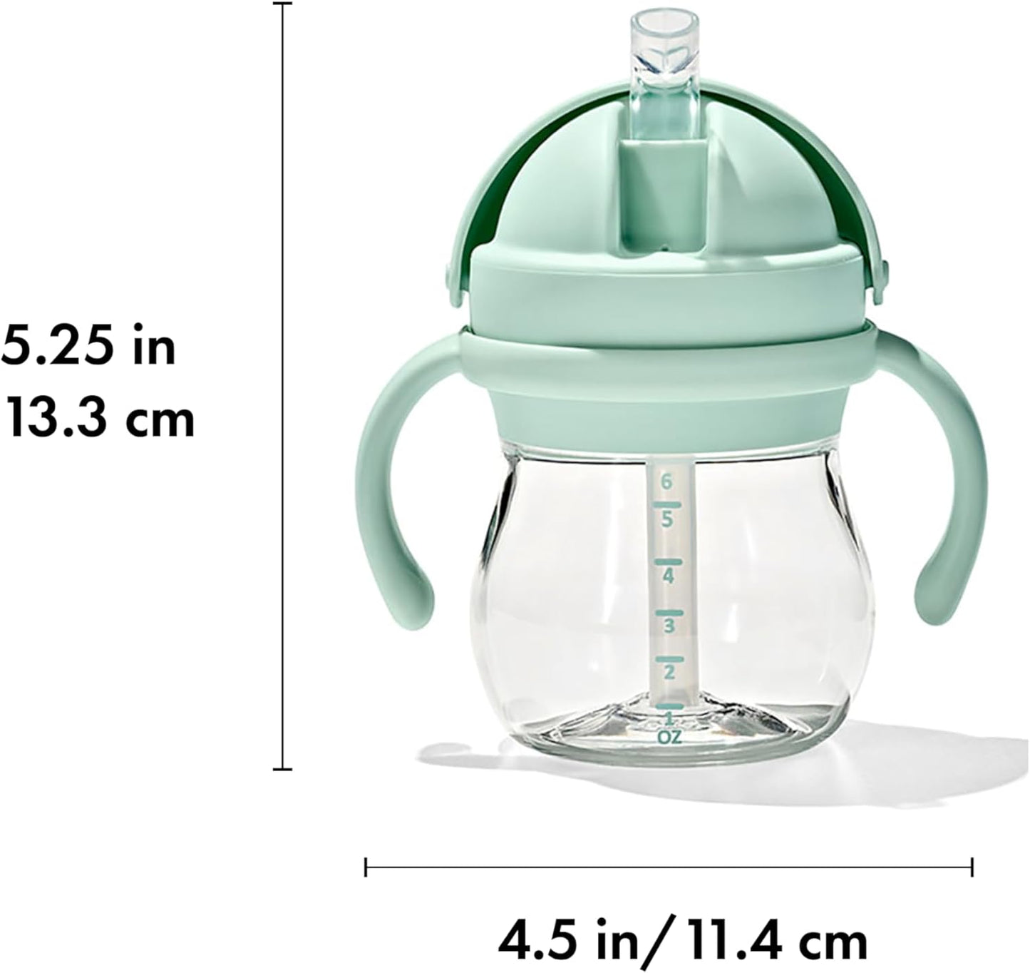 Tot - 6 Oz Transitions Straw Cup with Removable Handles - Spill-Proof Sippy Cup for Toddler from 4 Months and up - Opal - 63163900