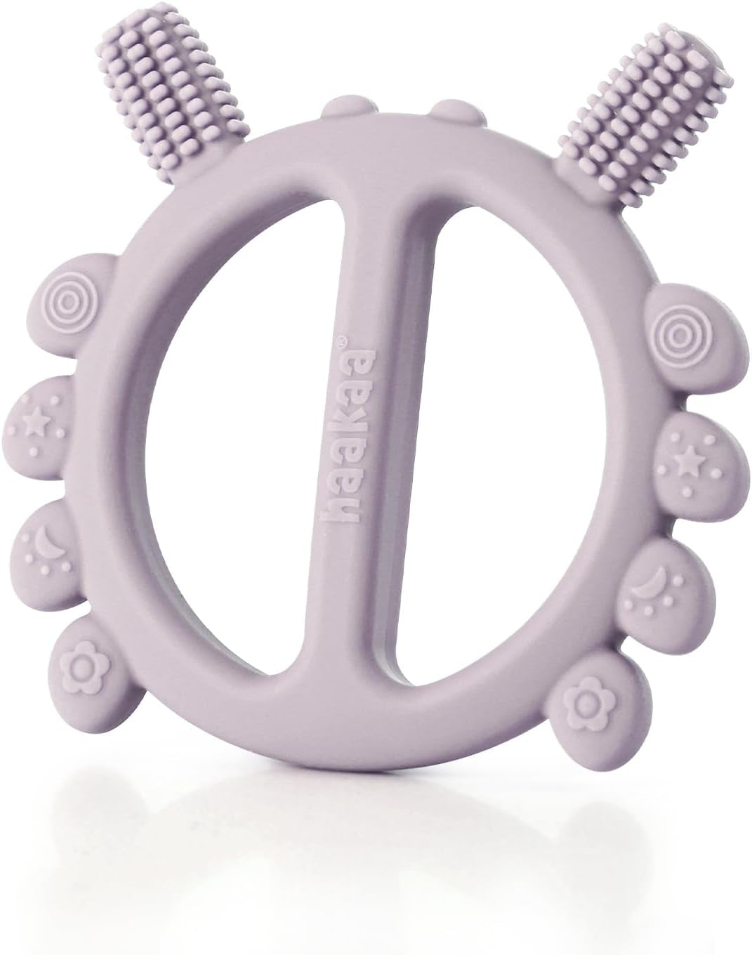 Silicone Crab Baby Teether,Baby Toys,360ยฐBaby Toothbrush Head for Infant Self-Brushing Training,Food-Grade Silicone,Lavender