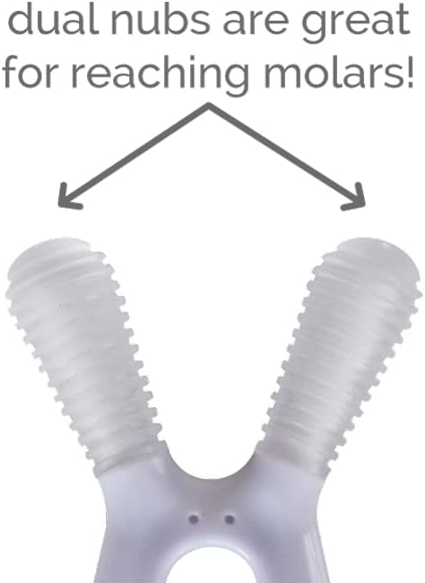 Bunny Dual Nub Teether, 2 Pack Baby Teething Relief, Soft and Textured - Mist/Ash