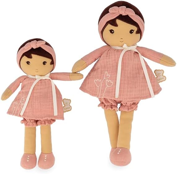 - My First Tendresse Doll Amandine 32 Cm - Polyester Soft Plush Toy for Babies and Girls - with Multilingual Gift Box - Pink - from Birth - K200005.