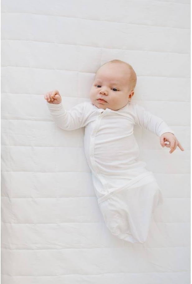 Bundlers - Baby Sleeper Gowns Made of Soft Bamboo Rayon Material - 0-6 Months - Solid Colors