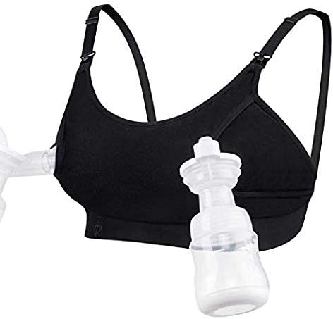 Pumping Bra Hands Free, 2-In-1 Pumping & Nursing Bra Comfortable & Adjustable Suitable for Medela, Lansinoh XS-XXL