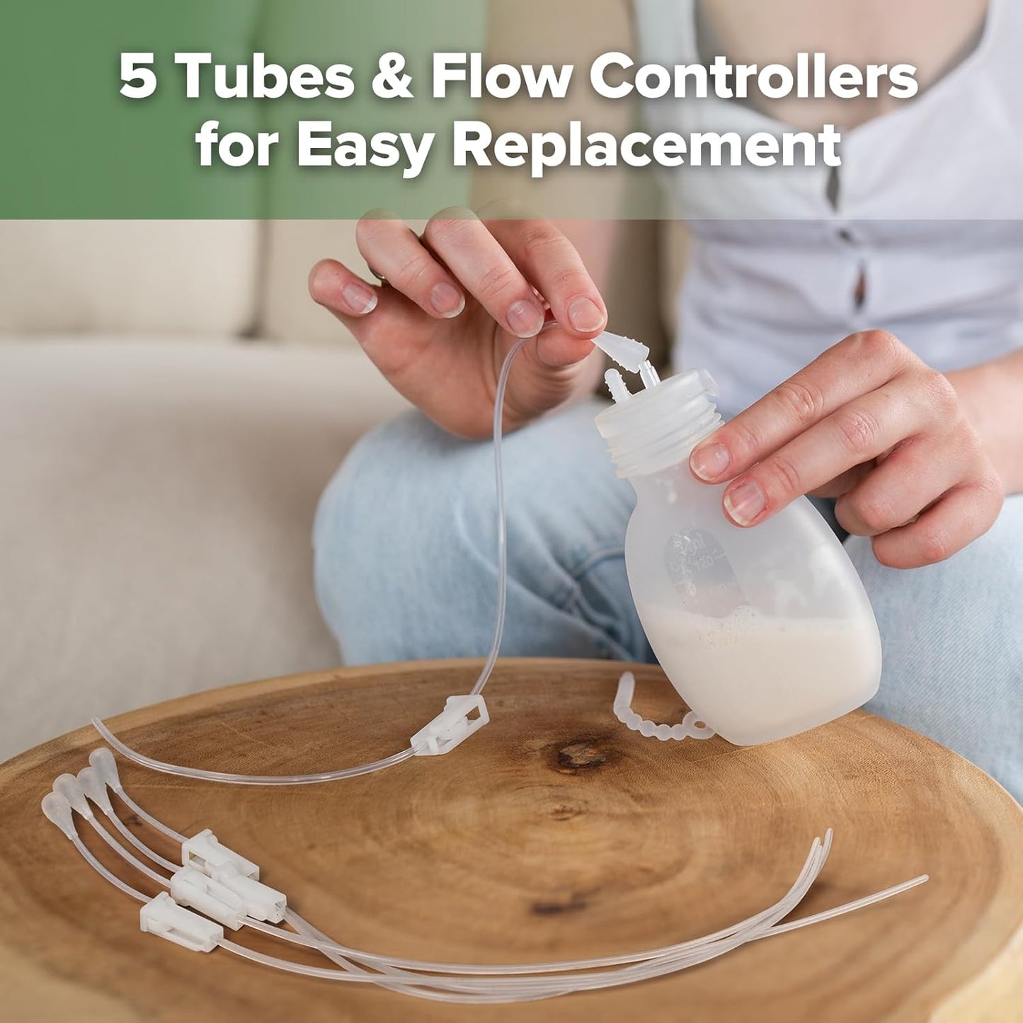 Supplemental Feeding Tube & Pouch Set,Baby Supplemental Nursing System,Sns Breastfeeding System,Food Grade Silicone