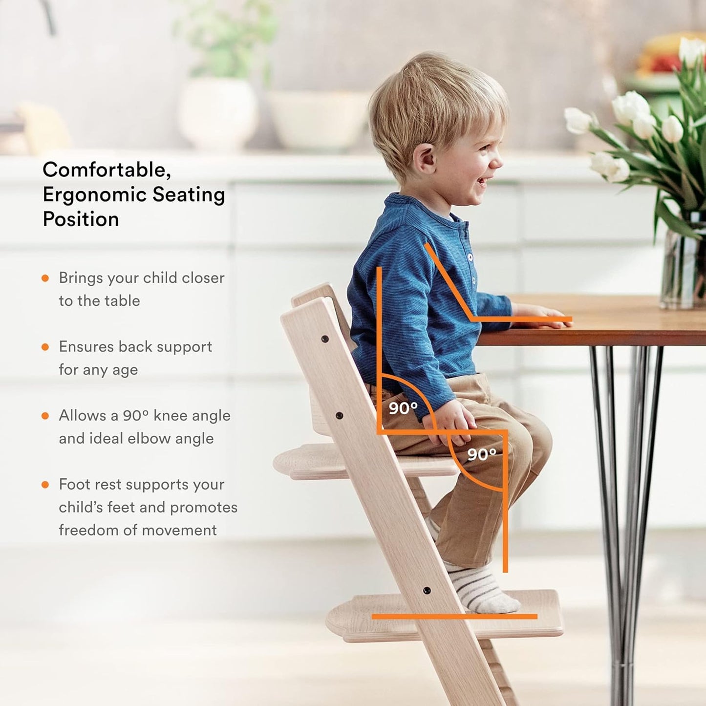 Tripp Trapp Chair from , Fjord Blue - Adjustable, Convertible Chair for Toddlers, Children & Adults - Convenient, Comfortable & Ergonomic - Classic Design