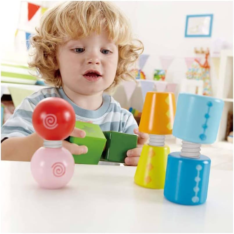 - Twist and Turnables Wooden Building Block Set