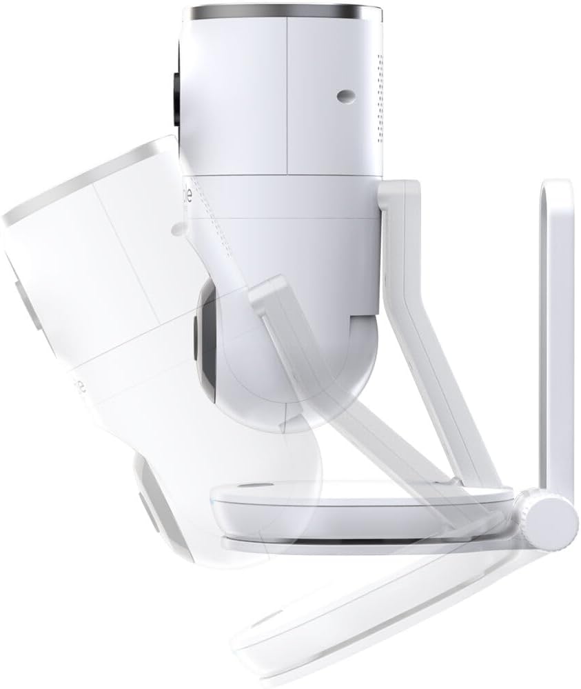 Nursery Pal Dual Vision Smart Camera Wi-Fi Enabled Baby Monitor with AI Motion Tracking, plus Preloaded Soothing Sounds, Lullabies, and Stories, White