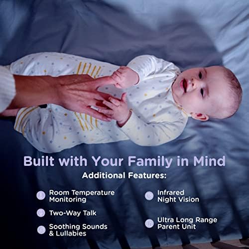 Nursery Pal Link Premium Twin - 5" Smart Video Baby Monitor with 2 Cameras - Wireless Dual Security Camera with Night Vision - Two-Way Intercom, Lullabies, Room Temperature Monitoring