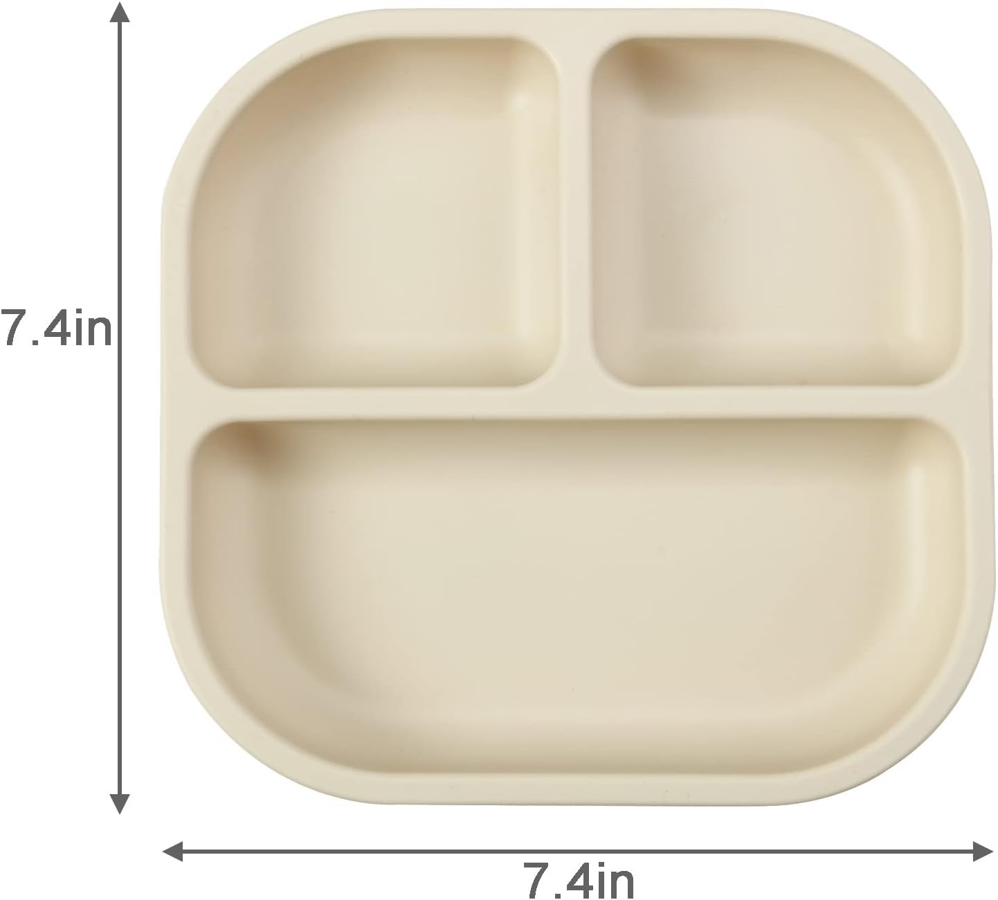 Suction Plates for Baby, 2 Pack Silicone Plates for Toddlers Infant Kids, Divided Suction Plate Dish Set, Non-Slip, Non-Toxic, BPA Free