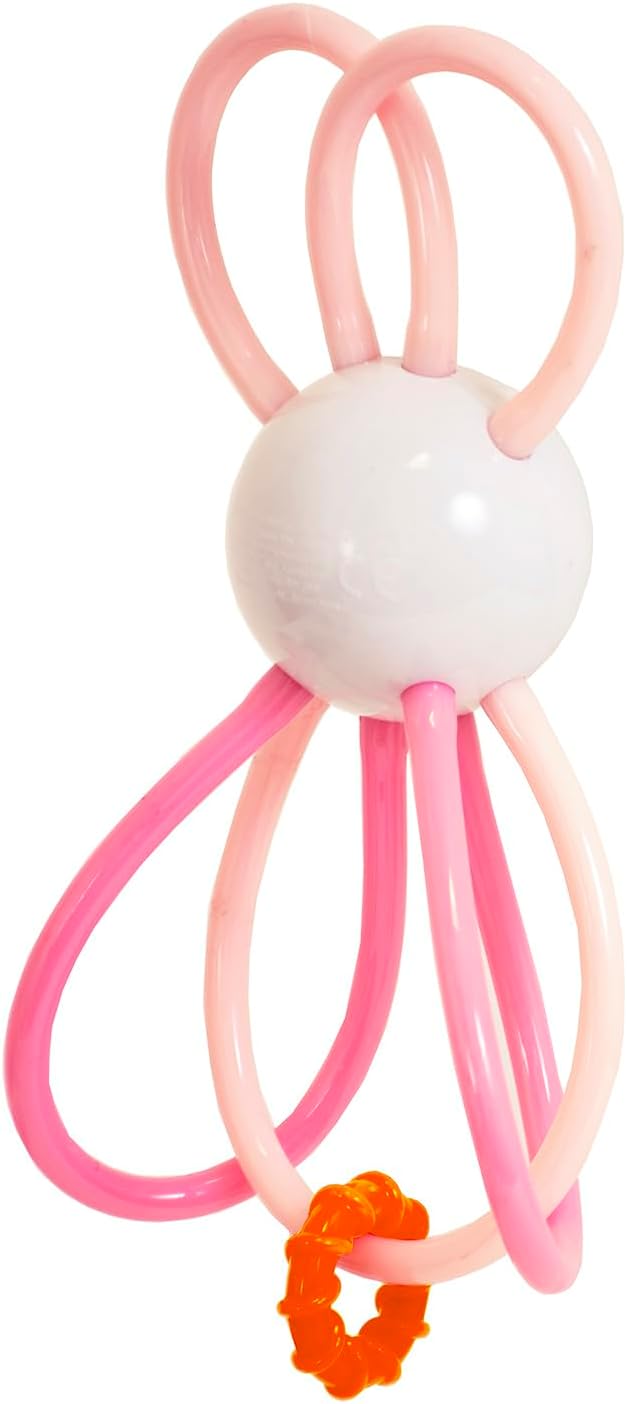 Zoo Animal Winkel Bunny Rabbit Multicolor Rattle & Sensory Teether for Baby and Toddler