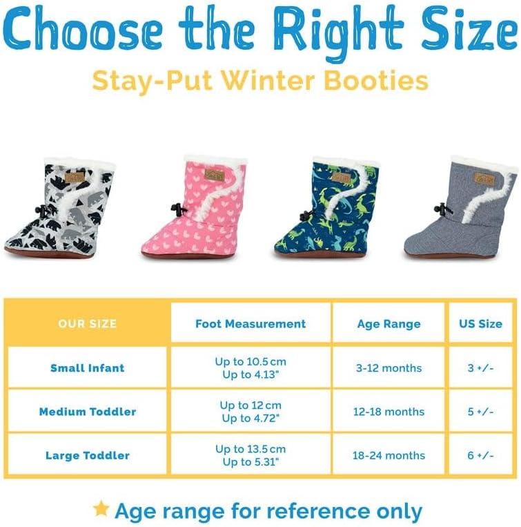 Stay-Put Winter Booties, Non-Slip Boots for Babies and Toddlers