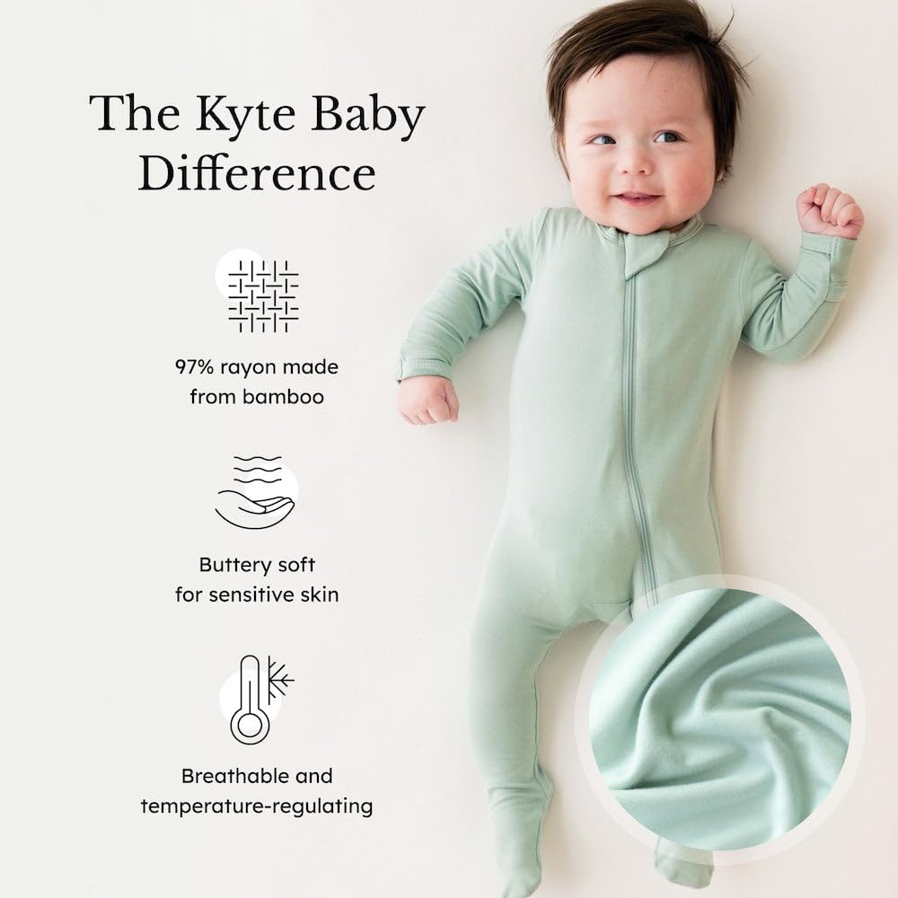 Soft Bamboo Rayon Footies, Zipper Closure