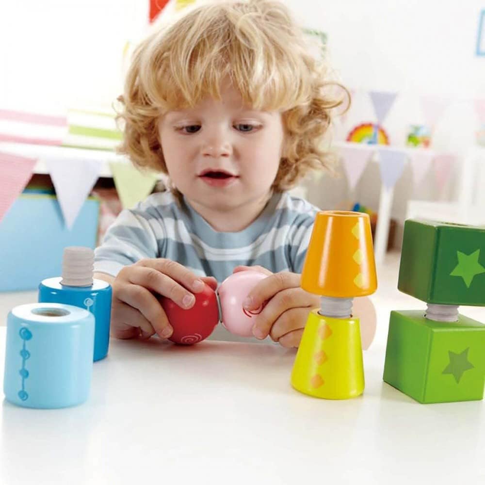 - Twist and Turnables Wooden Building Block Set