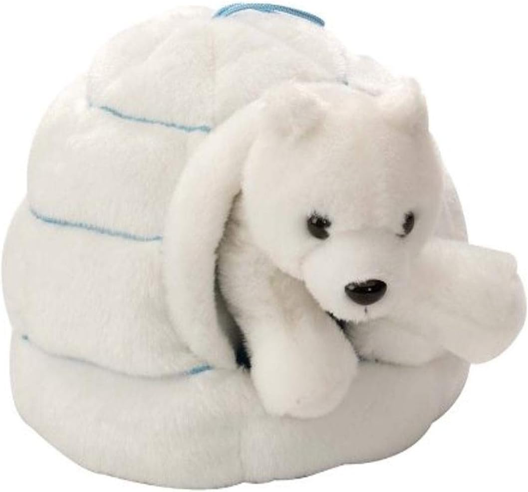 Polar Bear Plush Stuffed Animal Toy, Gifts for Kids Igloo, 6 Inches