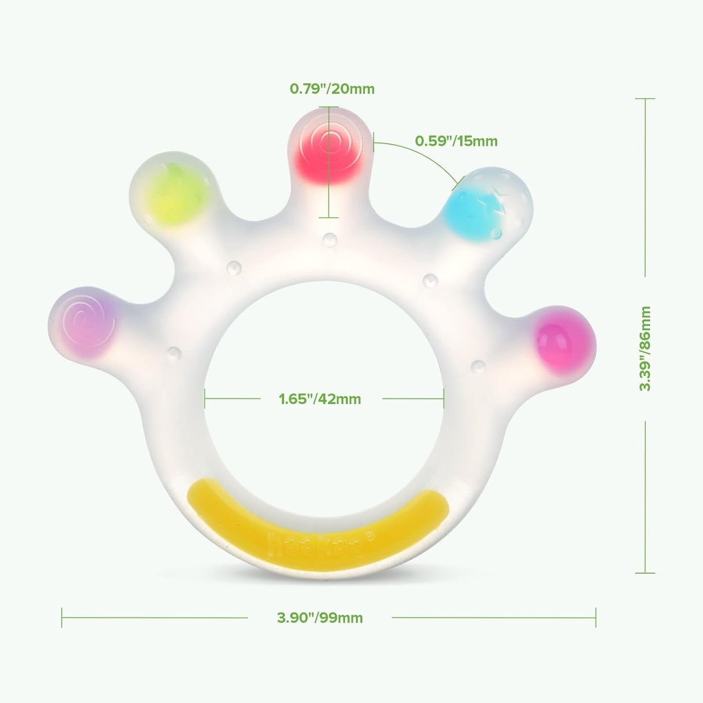 Dinky Digits Palm Teether, Baby Teething Toys, Food Grade Silicone Teethers for Babies 0-6 Months/6-12 Months, BPA Free Teething Relief Baby Chew Toys