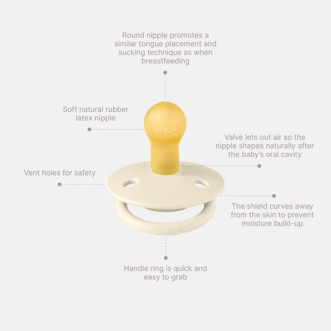 Pacifiers - De Lux Collection | Bpa-Free Baby Pacifier | Made in Denmark | Set of 2 Nordic Mint Color Premium Soothers | Size 6-18 Months