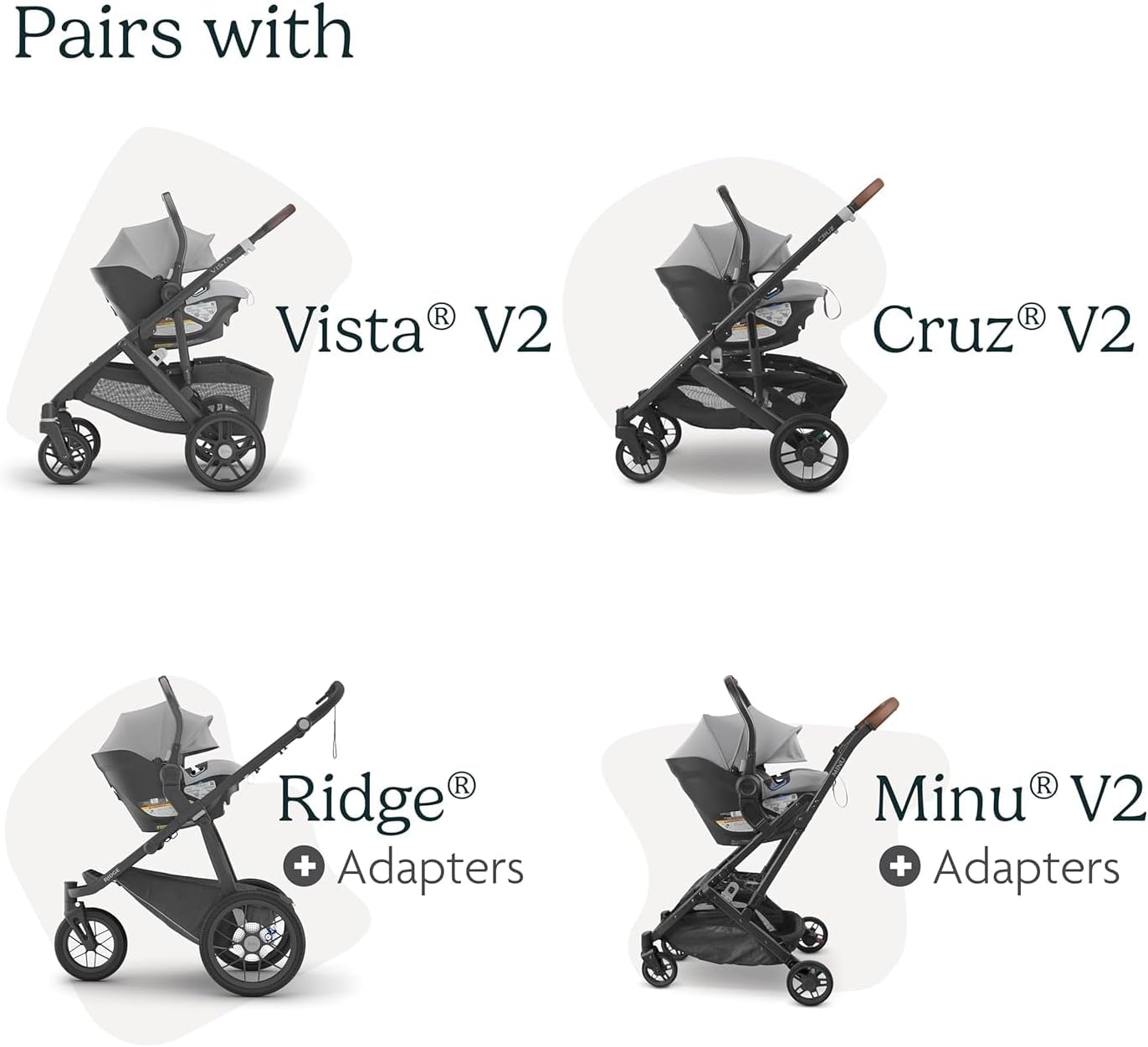 Aria Lightweight Infant Car Seat/Just under 6 Lbs for Easy Portability/Base with Load Leg + Infant Insert Included/Direct Stroller Attachment/Greyson (Charcoal Mélange/Saddle Leather)