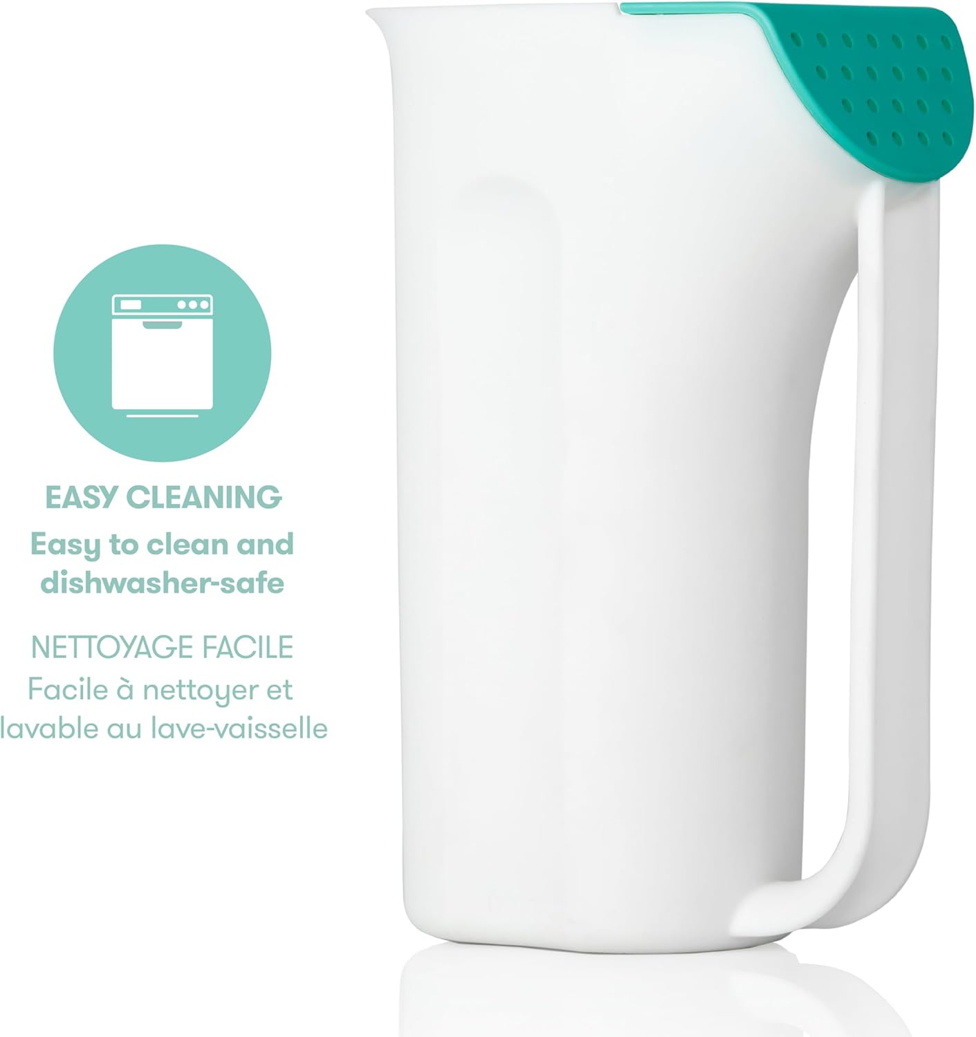 Control the Flow Bath Rinse Cup, Tear Free Rinser to Wash Hair + Body, Rinser Cup for Bath Time with Easy Grip Handle + Removable Rain Shower