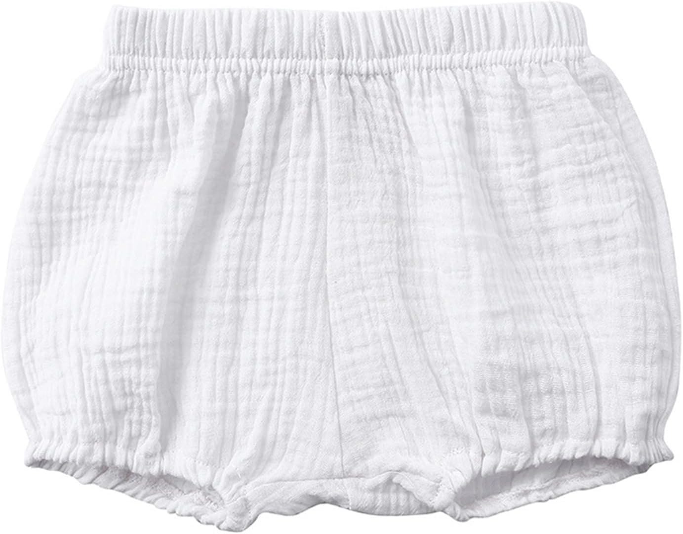 Baby Bloomers for Boys Girls Cotton Linen Bubble Shorts 𝐃iaper 𝐂overs Infant Solid Underwear Cute Summer Clothes
