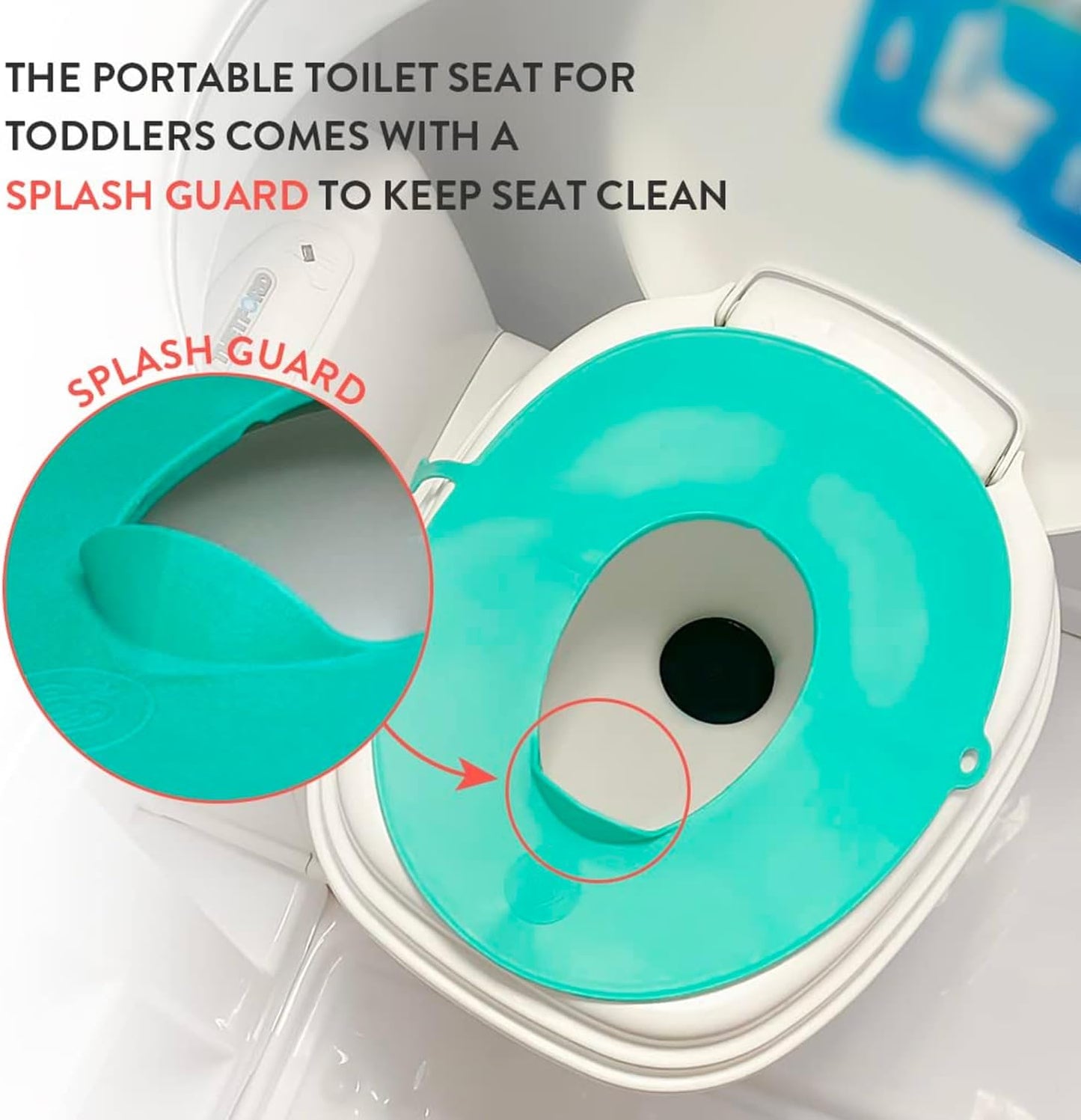 Tinkle to Go - Reusable Foldable Portable Potty Training Seat - Toilet Seat Perfect for Travel - Built-In Splash Guard, Perfect Potty Training Toilet Seat, Portable Potty for Toddlers
