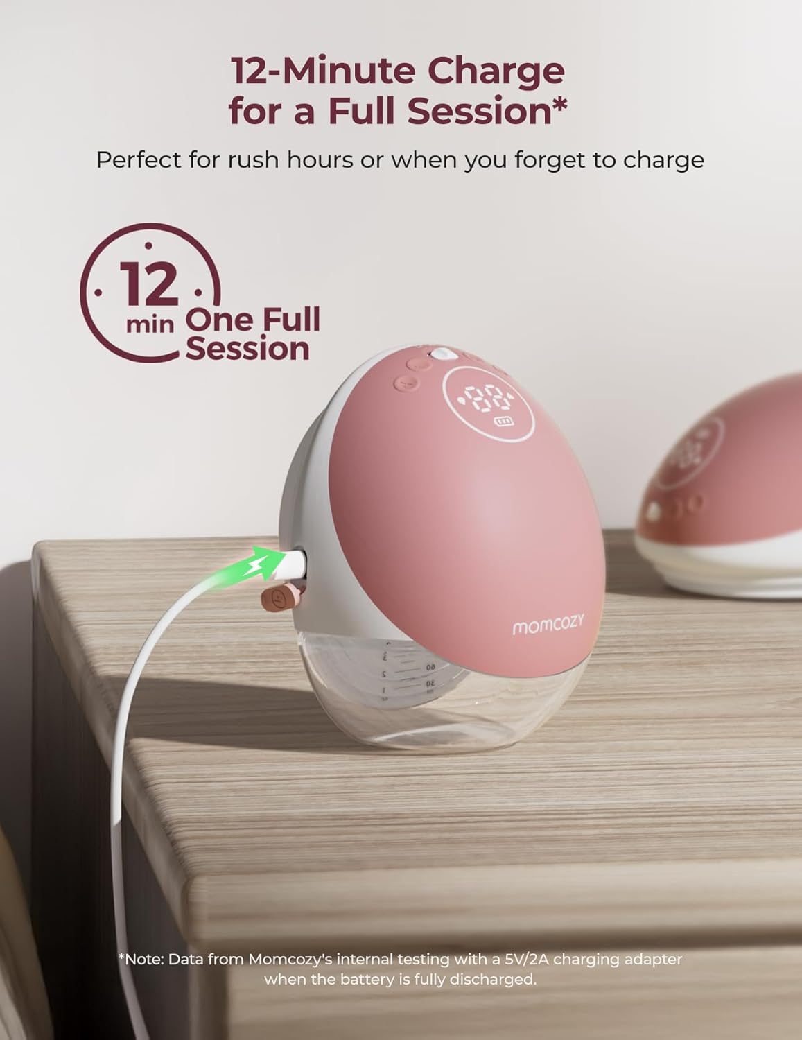 Breast Pump Hands Free Upgraded Mobile Flow | M9, App Discreet Control with Personalized Multi-Modes & 15 Levels, Wearable Breast Pump 24Mm (Cozy Red, 2 Count)