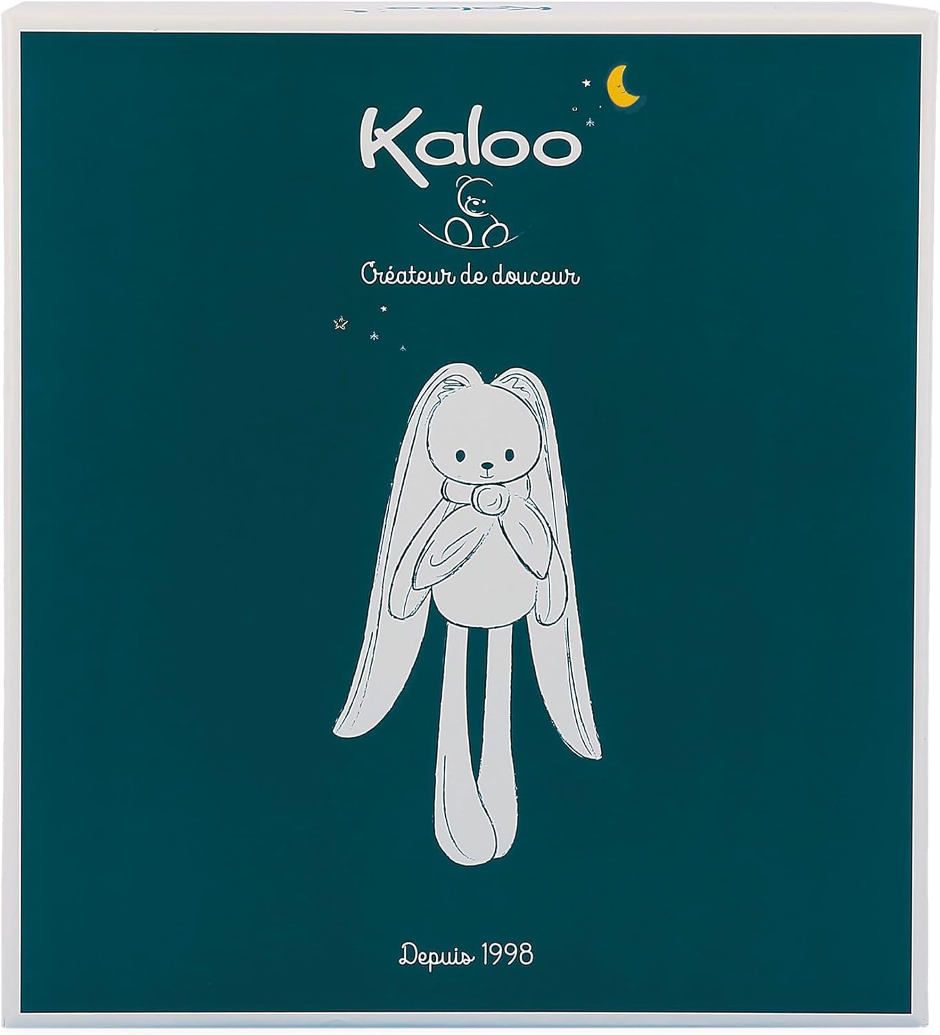 - Square Doudou Rabbit Green - Lapinoo - Soft Polyester and Micro-Velvet Baby Comfort Blankie - Early Development Toy - from Birth - K218016.