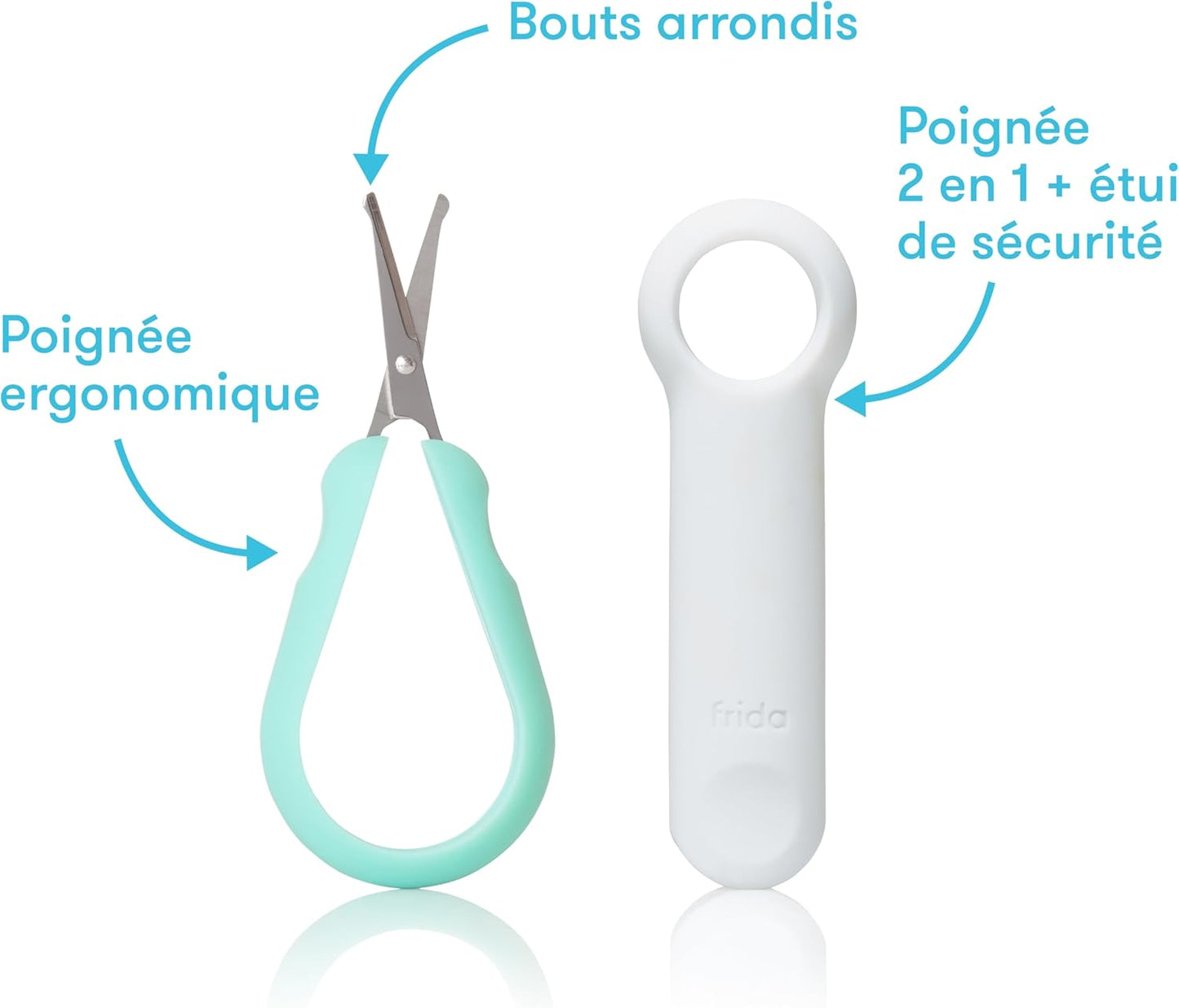 Easy Grip Nail Scissors | Grooming Essentials Safe for Infant Newborn Toddler Nails