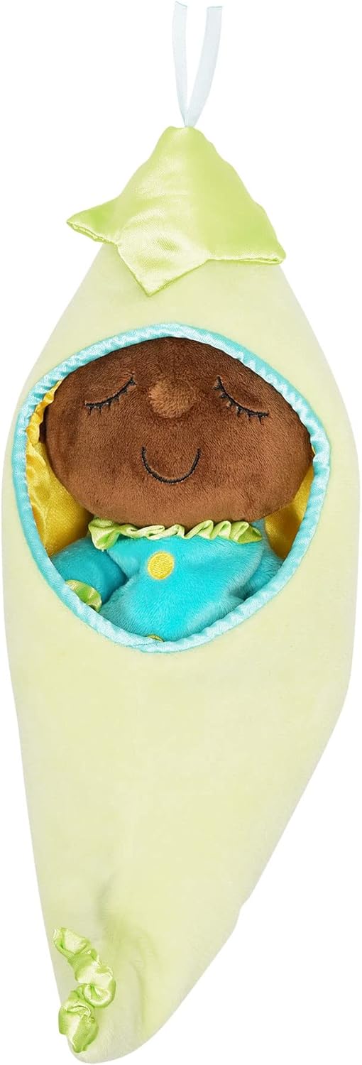 Snuggle Pod Sweet Pea Brown First Baby Doll with Cozy Sleep Sack for Ages 6 Months and Up