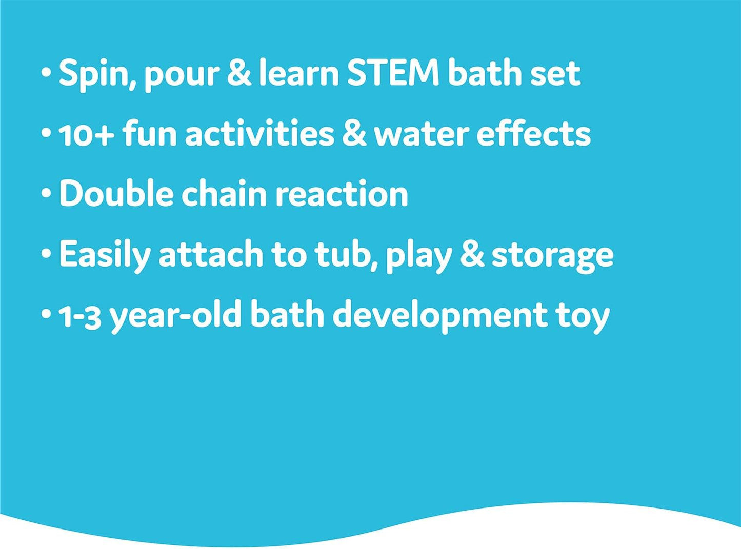 Baby Bath Toy - Spin 'N' Sprinkle Water Lab - Spinning Gear and Googly Eyes for Toddler or Baby Bath Time Sensory Development - Attaches to Any Size Tub Wall (1-3 Years)