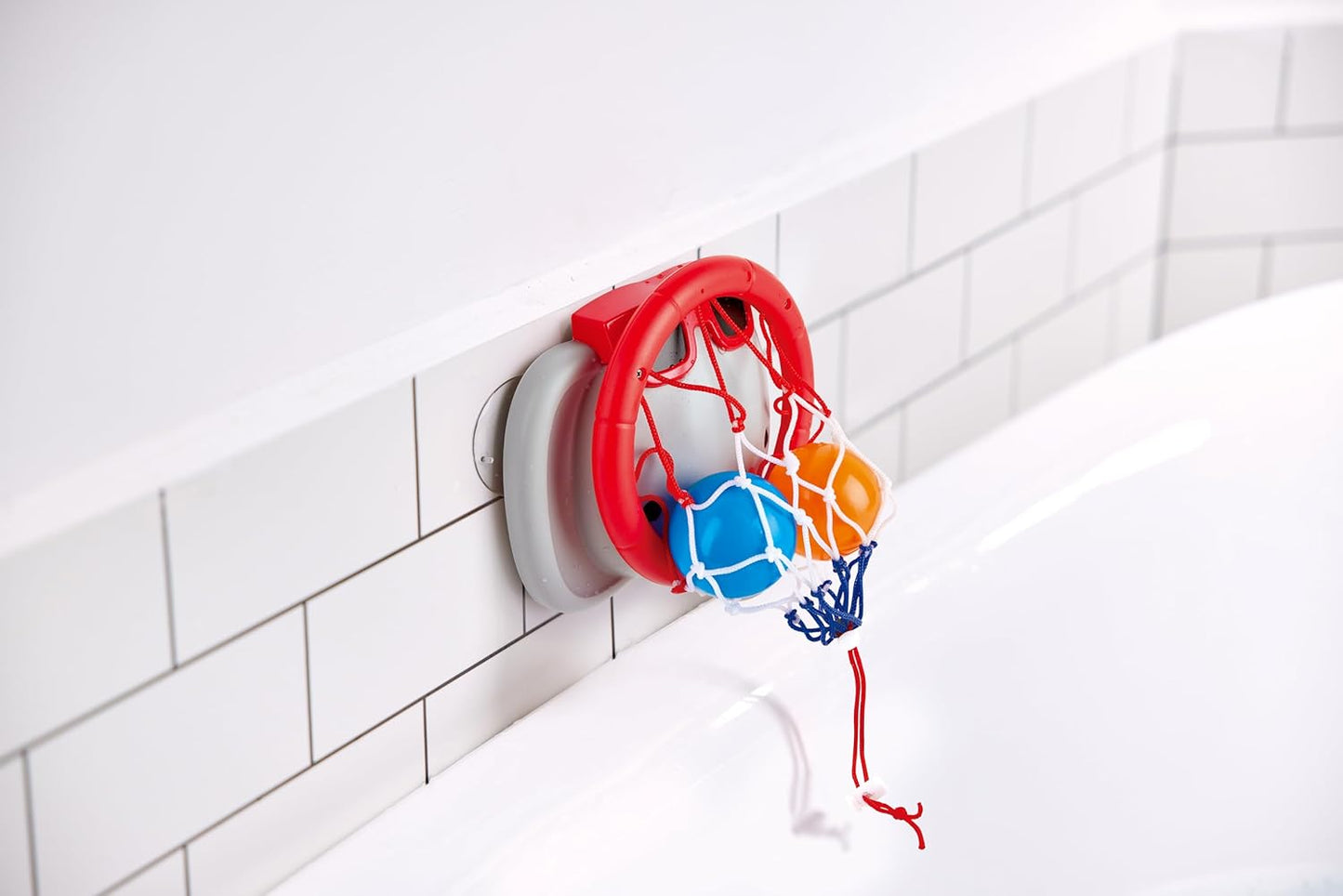 Bath Time Basketball Elephant Pal | Bathtub Shooting Game, 1 Hoop with Suction Cups and 4 Balls, for Children 18 Months+