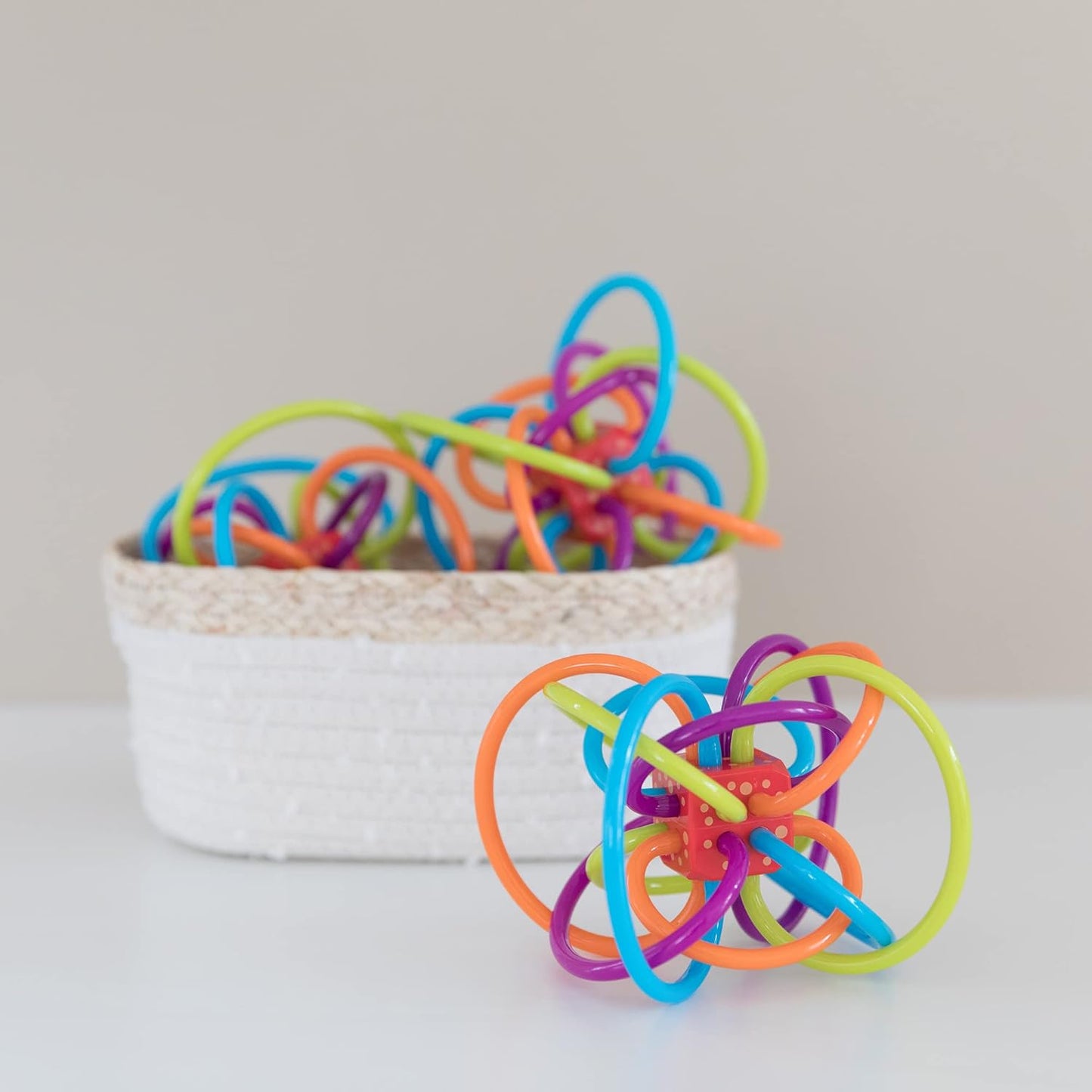 Winkel Rattle and Sensory Teether Toy