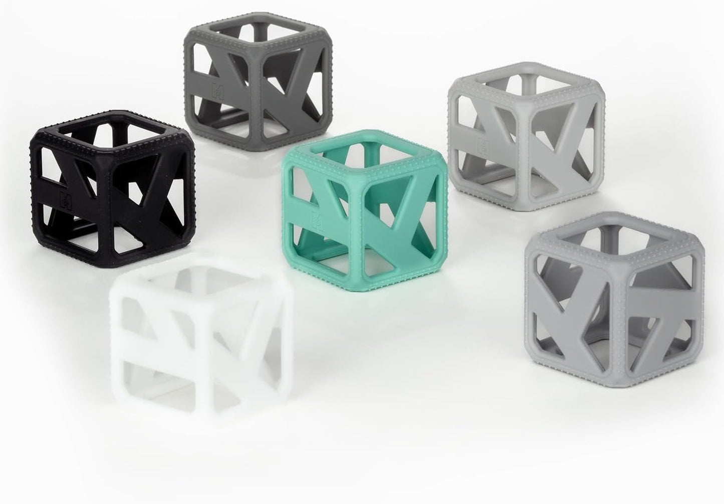 Stack N Chew - Mini Cubes Baby Chew Toy Monochrome - Develops Fine Motor Skills, Increases Grip Strength, Stimulates Hand-Eye Coordination