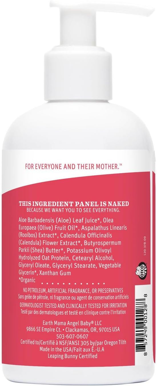 Earth Mama Natural Non-Scents Baby Lotion, 240 Milliliters