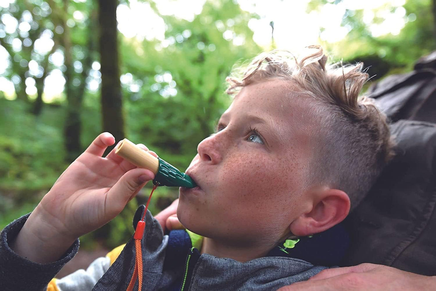 Outdoor Adventure Collection Nature Detective Set Magnifying Glass and Whistle, Green