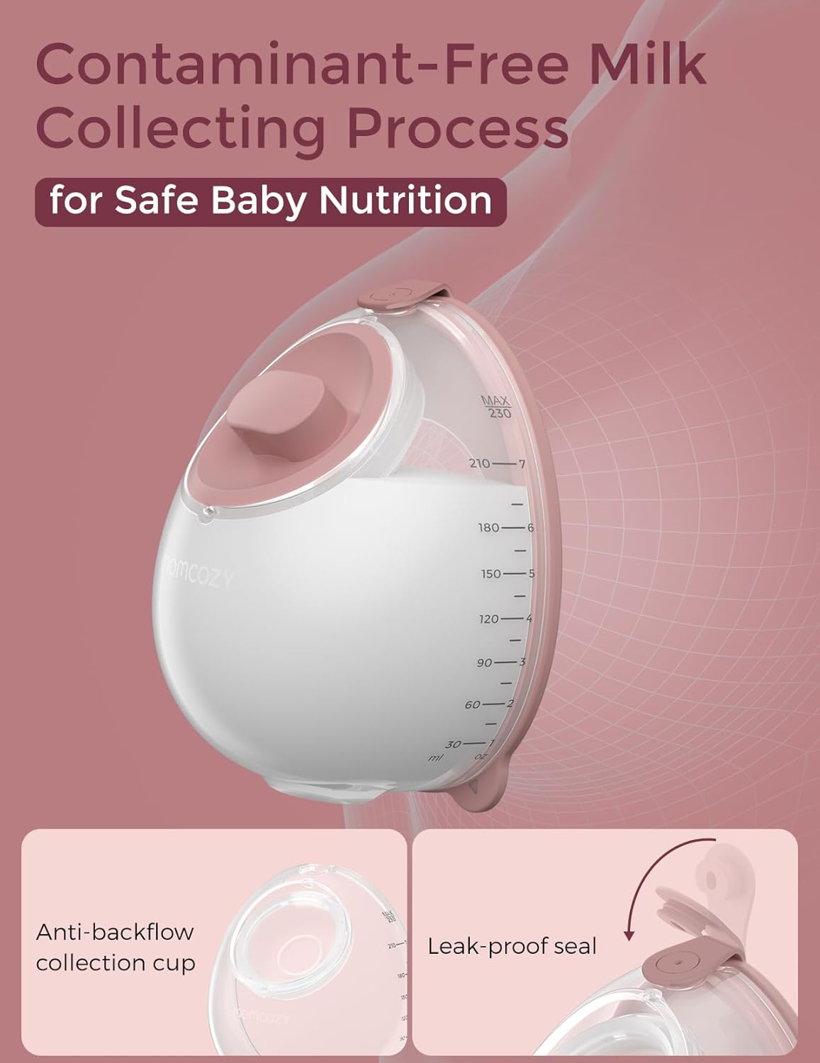 Breast Pump V1 Pro Hospital-Grade, Hands-Free & Portable Wearable Pump, Upgraded Electric Pump with 3 Fine-Tuned Rhythms|15 Levels, Come with Leak-Proof