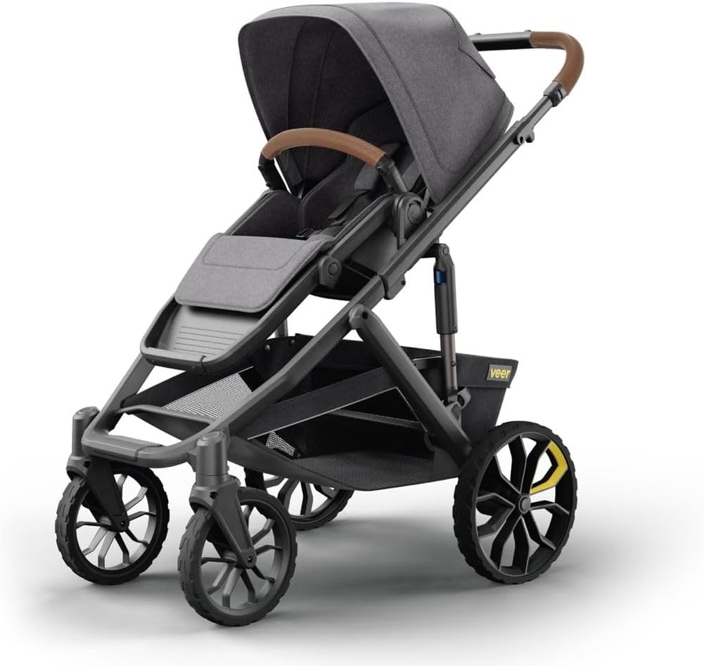 Switch&Roll Switchback Stroller with Leather Grips - Black