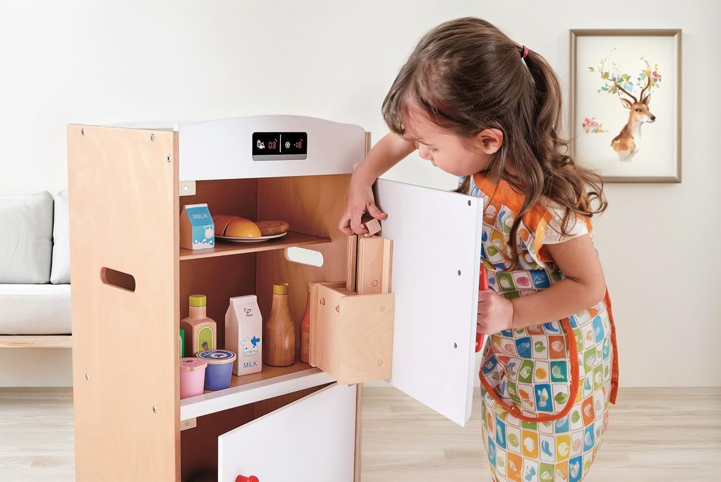 International International International Fridge Freezer Play Kitchen, White/Red