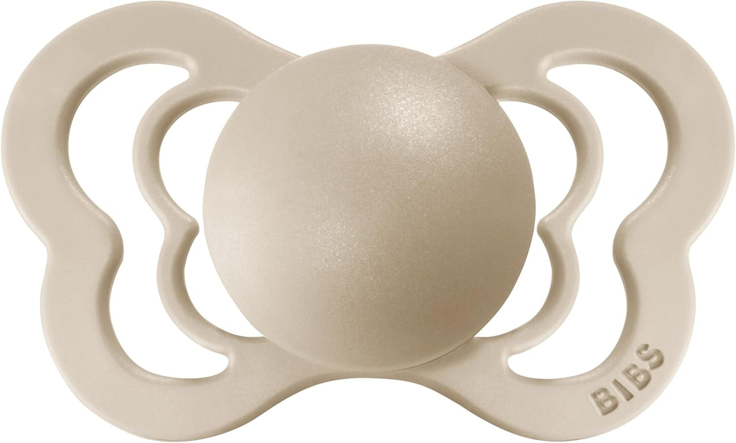 Pacifiers - Couture Collection | Bpa-Free Baby Pacifier | Made in Denmark | Set of 2 Vanilla/Dark Oak Color Premium Soothers | Size 0-6 Months