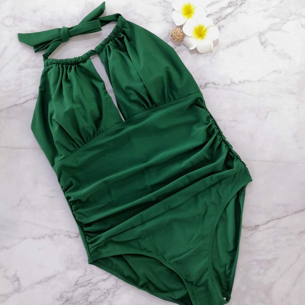 Maternity Swimsuits One Piece V-Neck Pregnancy Swimwear Halter Maternity Bikini